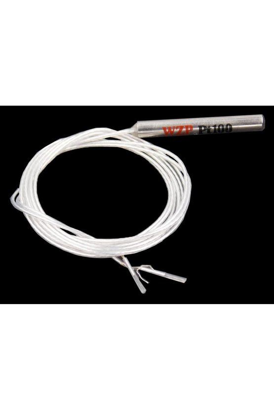 WZP PT100 Sıcaklık Sensörü - 4x30mm Paslanmaz Çelik Prob, 50cm 2 Uçlu Hassas Isı Ölçer
