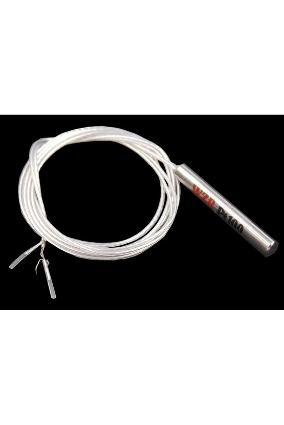 5 Adet WZP PT100 Sıcaklık Sensörü - 4x30mm Paslanmaz Çelik Prob, 50cm 2 Uçlu Hassas Isı Ölçer