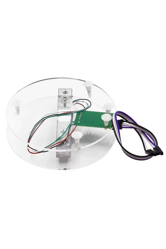 10 Kg Yük Hücresi ve HX711 Ağırlık Sensörü Modülü Seti - Arduino Uyumlu Şeffaf Akrilik Tartı Kiti