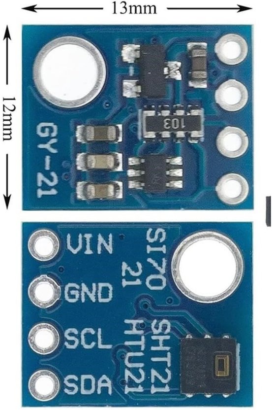 GY-21 SI7021 Hassas Sıcaklık ve Nem Sensör Modülü Kartı - I2C Arduino Uyumlu