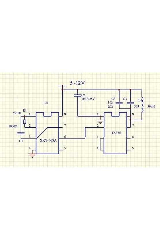 XKT-408 Kablosuz Güç Aktarım ve Şarj Modülü (5V 500mA) - Alıcı Verici Seti