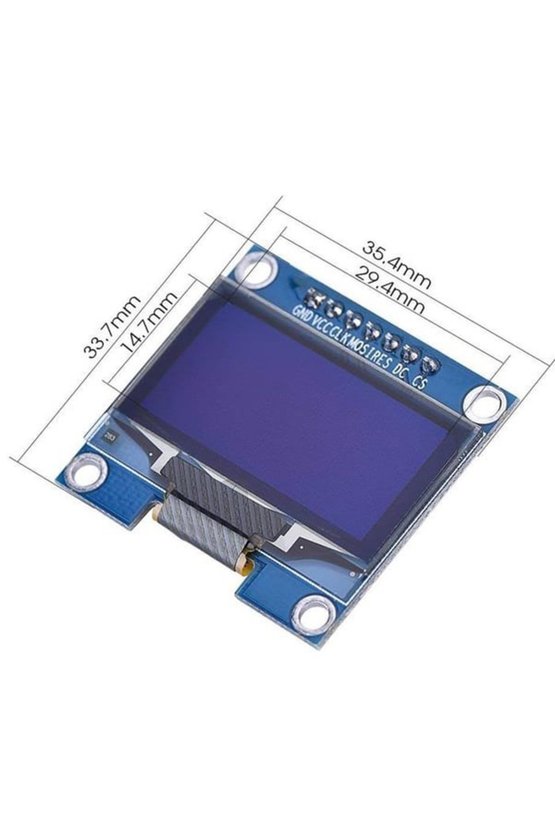 1.3 İnç 128x64 Beyaz OLED Grafik Ekran Modülü - I2CSPI Destekli Arduino ve Raspberry Pi Uyumlu LCD