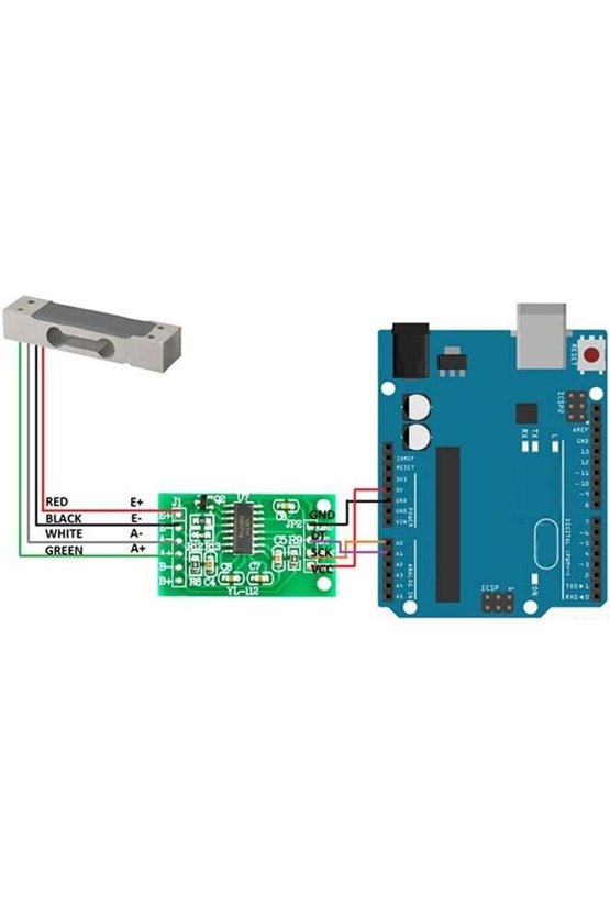 HX711 Yük Hücresi Ağırlık Sensörü Amplifikatör Modülü (Load Cell) - Arduino Uyumlu
