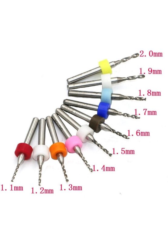 Karbid Mikro Matkap Uç Seti 2.1-3.0mm 10’lu PCB CNC Delme Uçları - Tungsten Karbid 3.175mm Sap