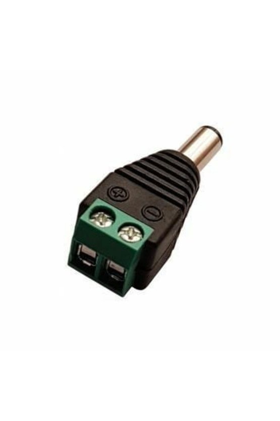 5 Adet 2.1mm Klemensli Erkek DC Power Jack - Lehim Gerektirmeyen CCTV Kamera ve Şerit Led Adaptör