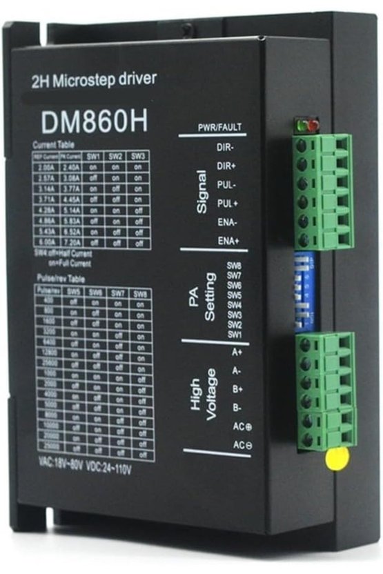 DM860H Dijital Step Motor Sürücü - 7.2A Fanlı ACDC Yüksek Voltaj CNC Sürücüsü