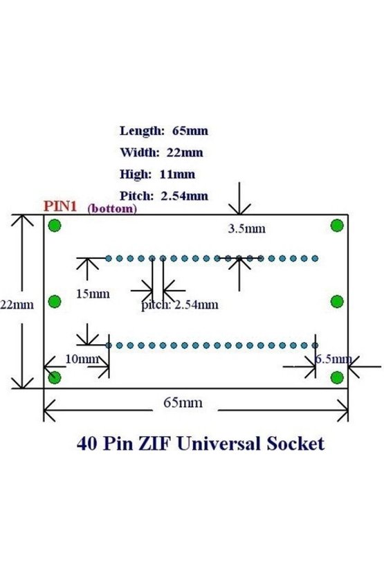 40 Pin Zif Soket Kilitli