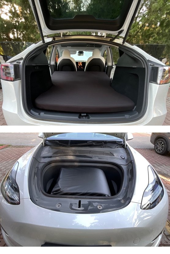 Tesla Model Y ve Model Juniper Tam uyumlu Kamp Yatağı