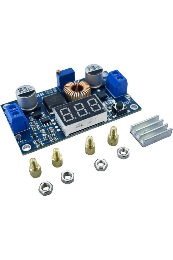 XL4015 75W 5A Dc-Dc Voltmetre Ekranlı (3digits) Voltaj Düşürücü Modül