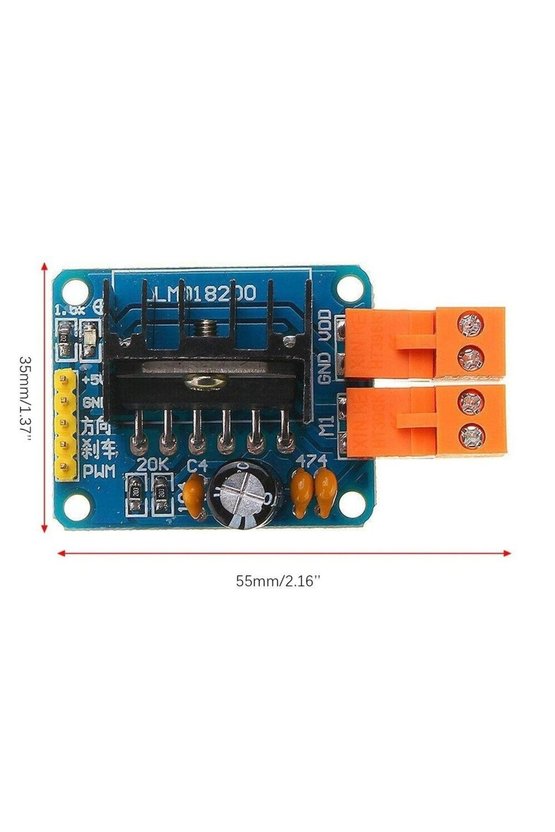 Lmd18200 Dc Motor Sürücü Modül 55v 3a 75 W Full H-bridge Dc Motor Sürücü