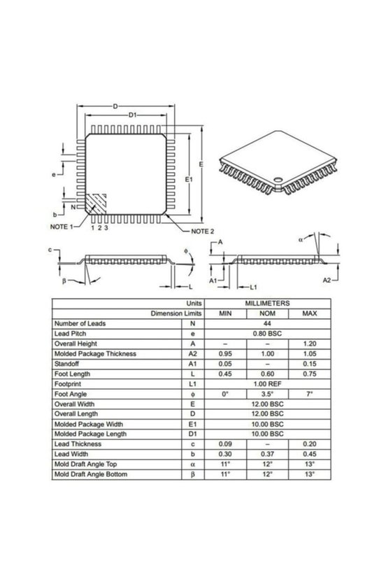 Pıc18f4685 Ipt Smd Tqfp-44 8-bit 40mhz Mikrodenetleyici