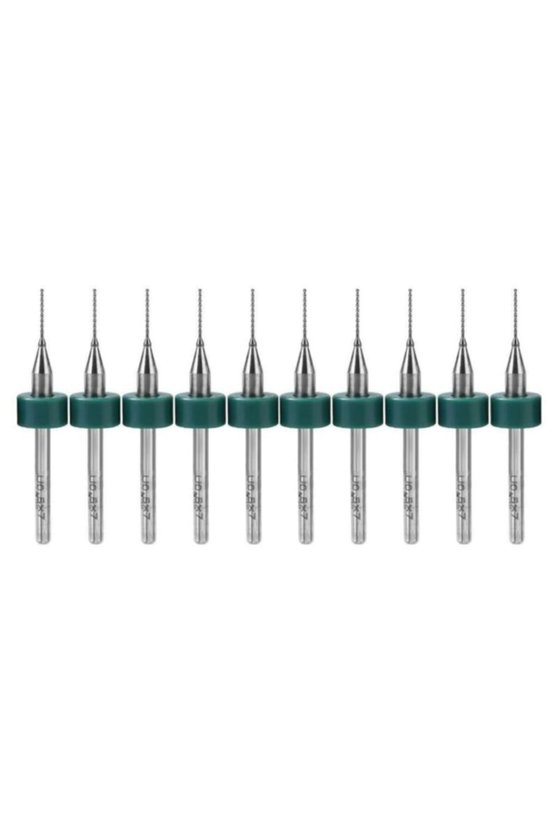 Pcb Matkap Ucu 0.6 Mm Tungsten Mikro Karbür 10lu 18 Shank Spiral Flüt