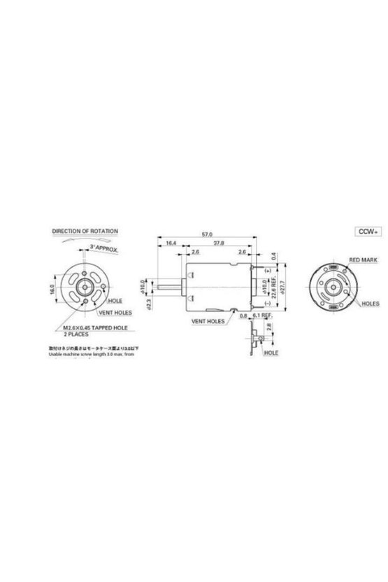 Rs385 Dc Motor 12-24v 8000 Rpm Paslanmaz Yüksek Hızlı Rs-385 Yüksek Tork