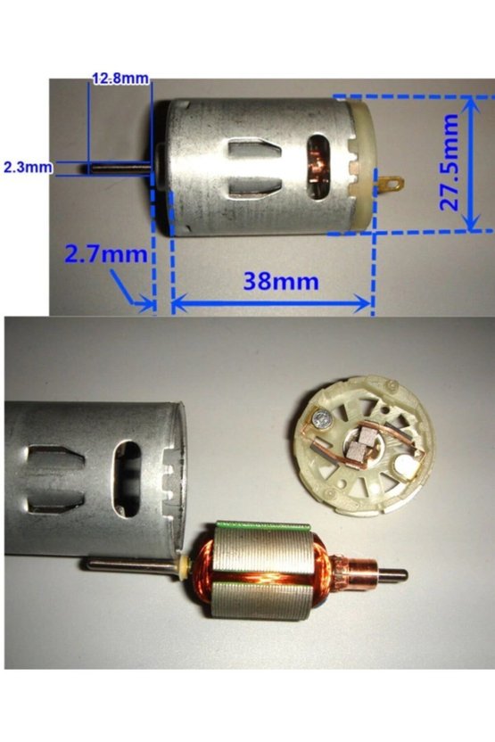 Rs385 Dc Motor 12-24v 8000 Rpm Paslanmaz Yüksek Hızlı Rs-385 Yüksek Tork
