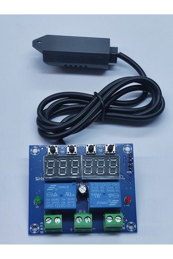 Xh-m452 Dc 12v 10a Dijital Led Çift Çıkış Sıcaklık Ve Nem Kontrol Modülü