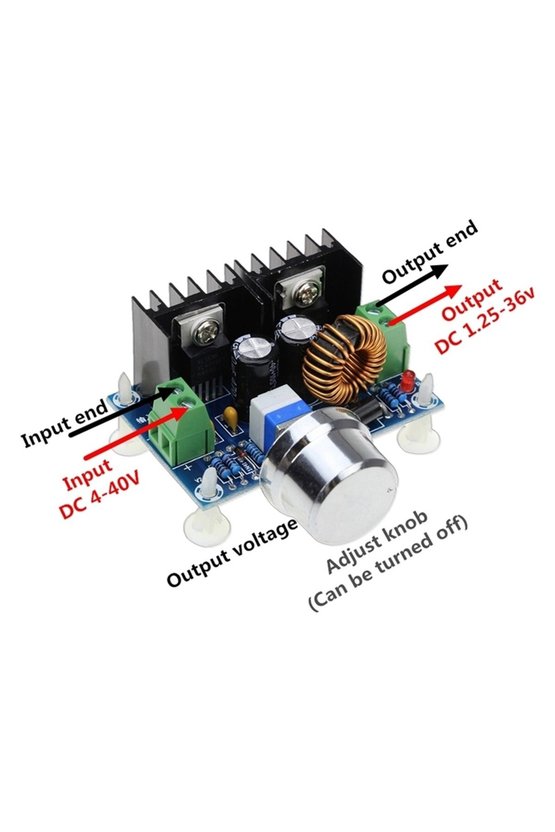 Xl4016 Potlu Ayarlanabilir 8a Güç Kaynağı Voltaj Düşürücü Xh-m401
