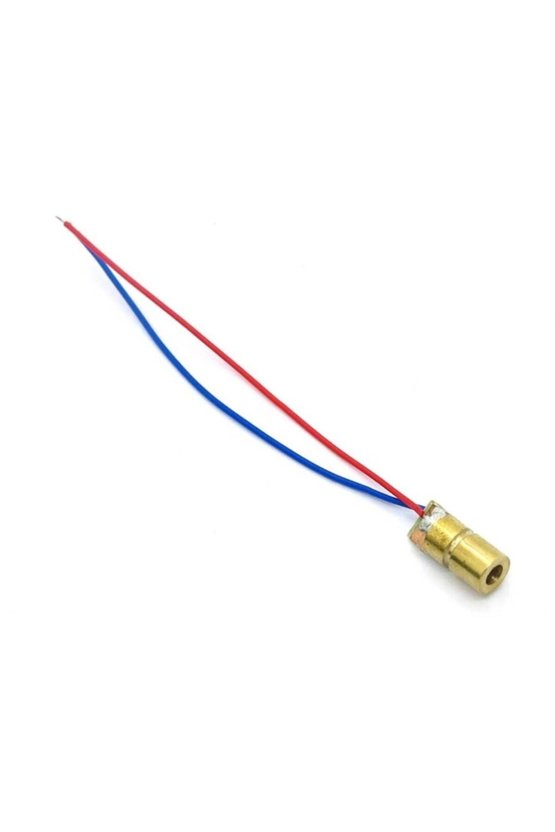Kablolu Nokta Lazer Modül Metal Kafa 5v 650nm 5mw Point Laser