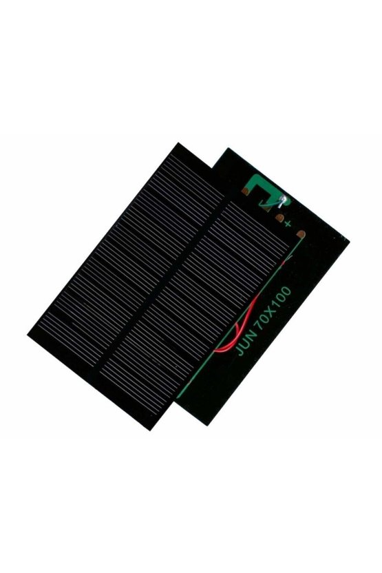 Küçük Mini Güneş Paneli 7cmx10cm 6 Volt Uç Kablolu