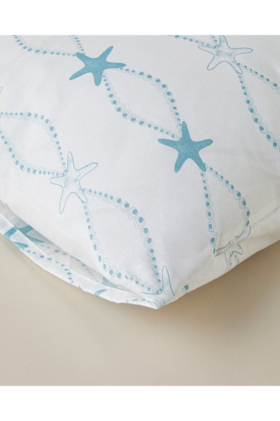 Starfish Kolay Ütülenir 2li Yastık Kılıfı 50x70 cm Mavi