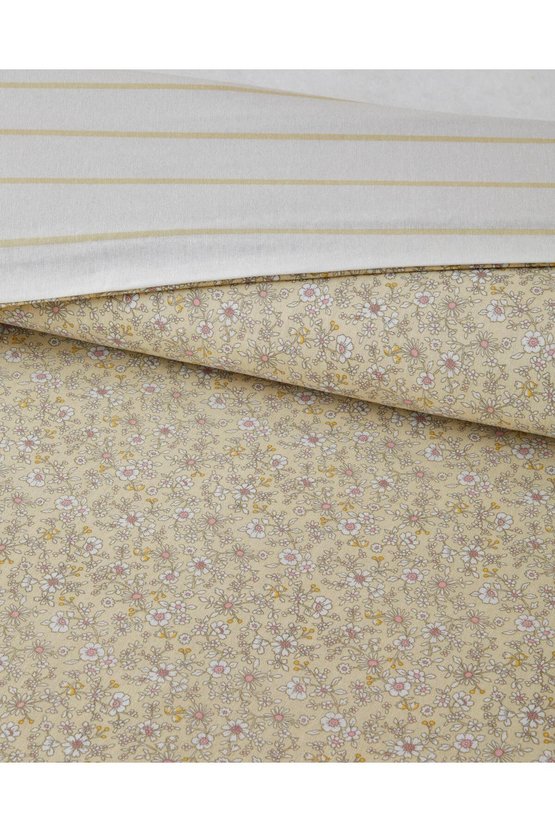 Petty Chic Kolay Ütülenir Çift Kişilik Nevresim Seti 200x220 cm Açık Sarı
