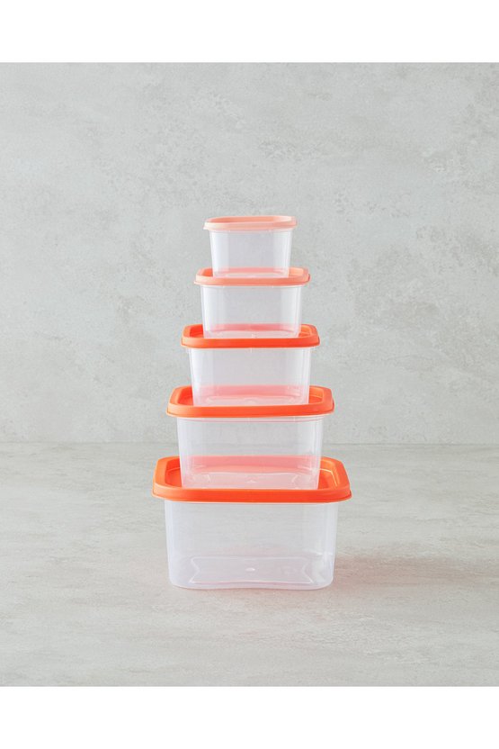 Keep Me Plastik 5 Parça Saklama Kabı 16 cm Renkli