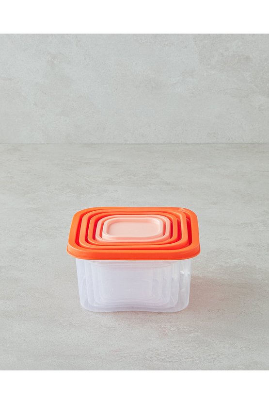 Keep Me Plastik 5 Parça Saklama Kabı 16 cm Renkli