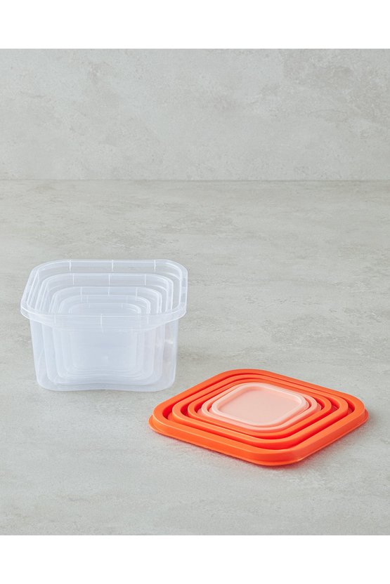 Keep Me Plastik 5 Parça Saklama Kabı 16 cm Renkli