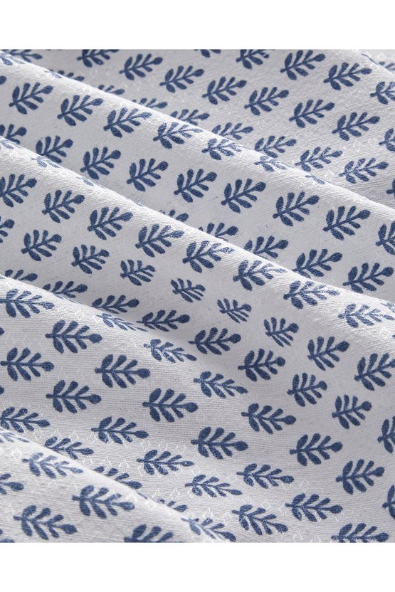 Pure Leaves Çift Kişilik Pike 200x220 cm Mavi