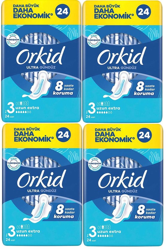 Ultra Gündüz Uzun Ekstra Eko Paket Hijyenik Ped 24LÜ 4 Paket