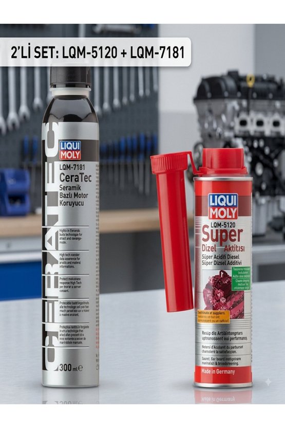 LQM-7181 CeraTec Seramik Motor Koruyucu LQM-5120 Süper Dizel Yakıt Katkısı Seti
