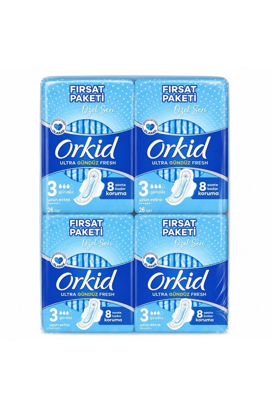 Ultra Uzun Extra (Boy 3) 26x4 adet Gündüz Fresh Özel Seri Fırsat Paketi