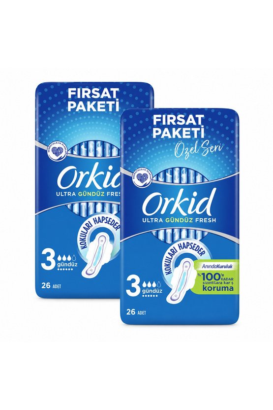 Ultra Uzun Extra (Boy 3) 26x4 adet Gündüz Fresh Özel Seri Fırsat Paketi