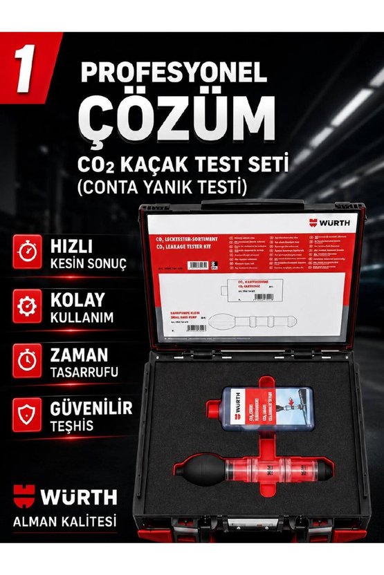 CO₂ Conta Kaçak Tespit Seti Silindir Kapak Motor Yanma Gazı Kontrolü