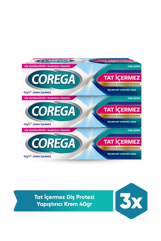 Tat İçermez Yapıştırıcı Krem 40G x 3 Adet