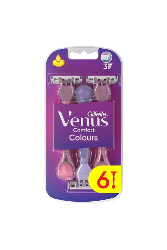 Venus 3 Renkli Kullan At Tıraş Bıçağı 6 Adet (4+2)