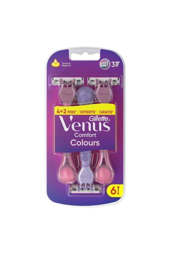 Venus 3 Renkli Kullan At Tıraş Bıçağı 6 Adet (4+2)