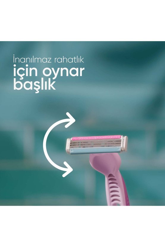 Venus 3 Renkli Kullan At Tıraş Bıçağı 6 Adet (4+2)