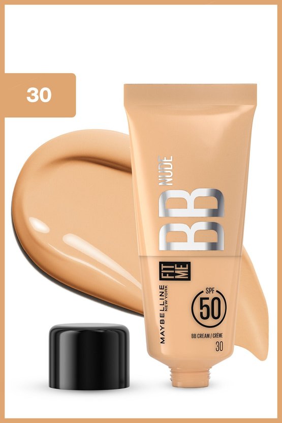 Fit Me Nude Cilt Bakımı Etkili Nemlendirici SPF50 BB Krem - Nötr Açık Ton