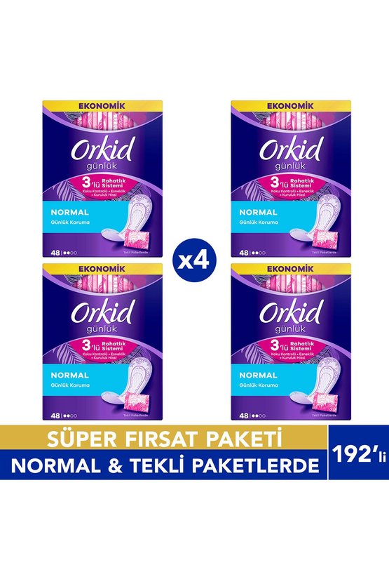 Günlük Normal 48 Li 4 Paket Toplam 192 Adet