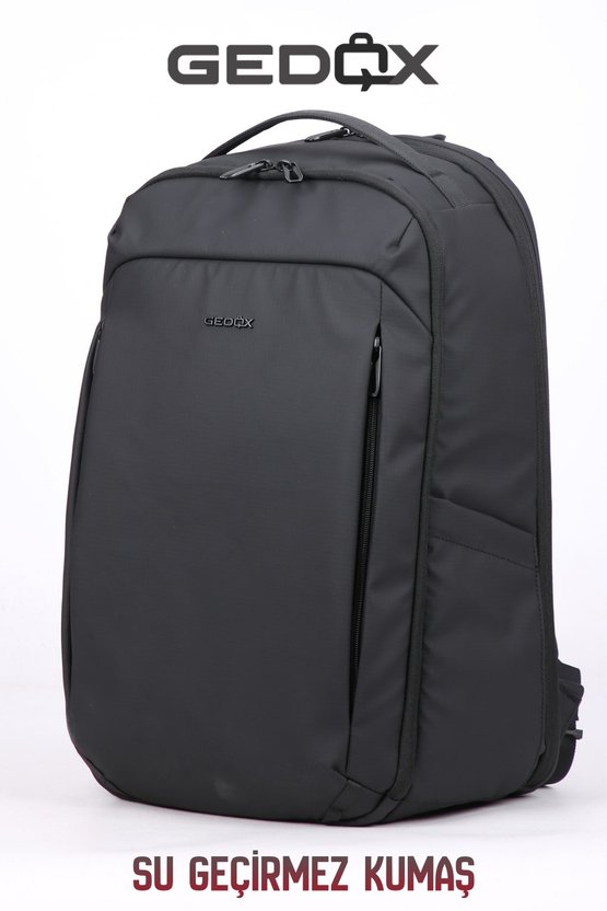 Siyah Su Geçirmez 25 Litre Geniş Hacimli Seyahat ve Laptop Sırt Çantası Valiz Tipi Gezi ve İş