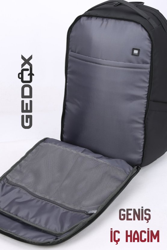 Siyah Su Geçirmez 25 Litre Geniş Hacimli Seyahat ve Laptop Sırt Çantası Valiz Tipi Gezi ve İş