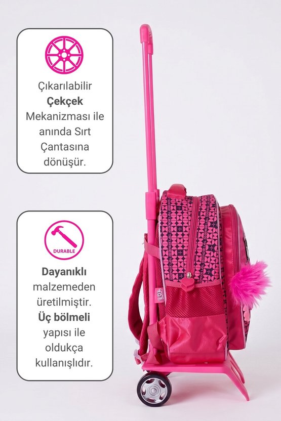 LOL Surprise BB Air Lisanslı Çıkarılabilir Çekçekli Kız Çocuk Okul Çantası 2183
