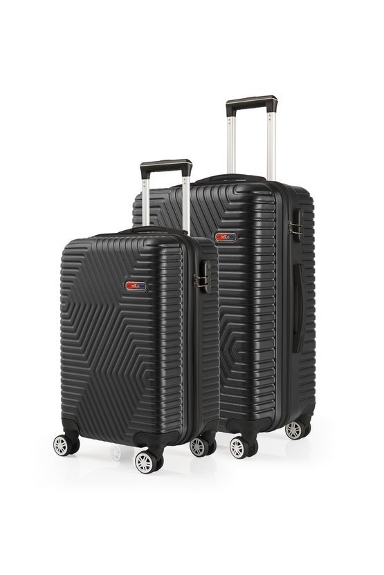 Abs Kabin Ve Orta Boy Siyah 2li Valiz Seti 600.01-Set-OK