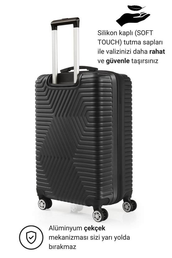 Abs Siyah Orta Boy Valiz 600.01-O