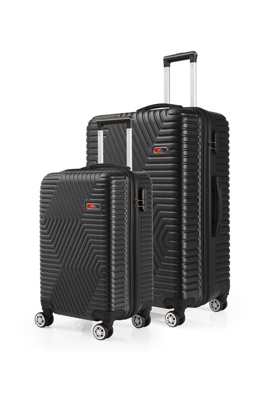 Abs Kabin Ve Büyük Boy Siyah 2li Valiz Seti 600.01-Set-BK
