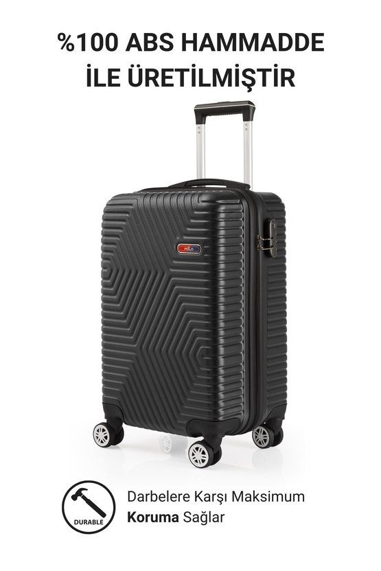Abs Kabin Ve Büyük Boy Siyah 2li Valiz Seti 600.01-Set-BK