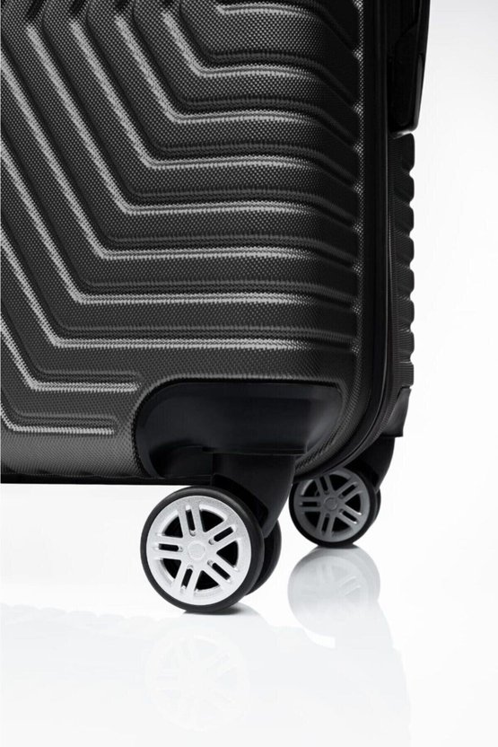 Siyah Abs Kırılmaz Valiz Seyahat Seti 3lü