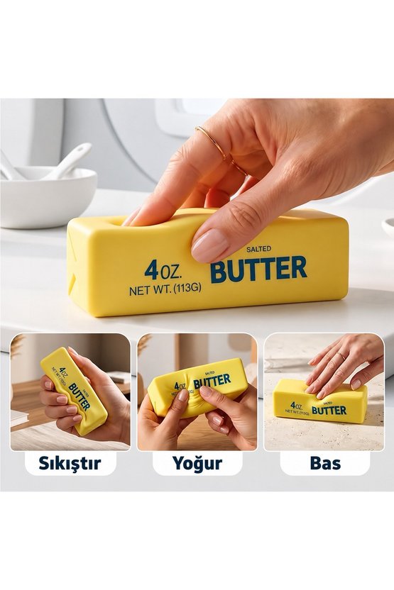 BUTTER SQUISHY - Anti Stres Pofuduk Yumuşak Tereyağ (Kapalı Poşetli)