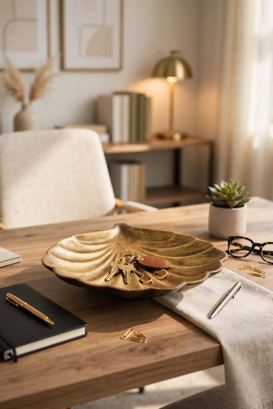 Polyester Dekoratif İstiridye Tepsi
