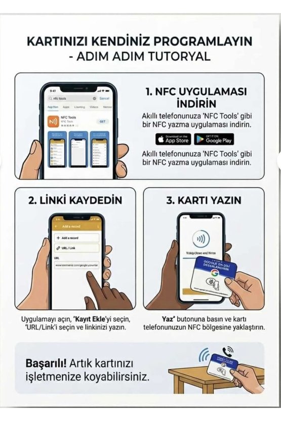 Google işletme Yorum Kartı 5 Yıldız Yorum Toplar (20 Adetli Set)